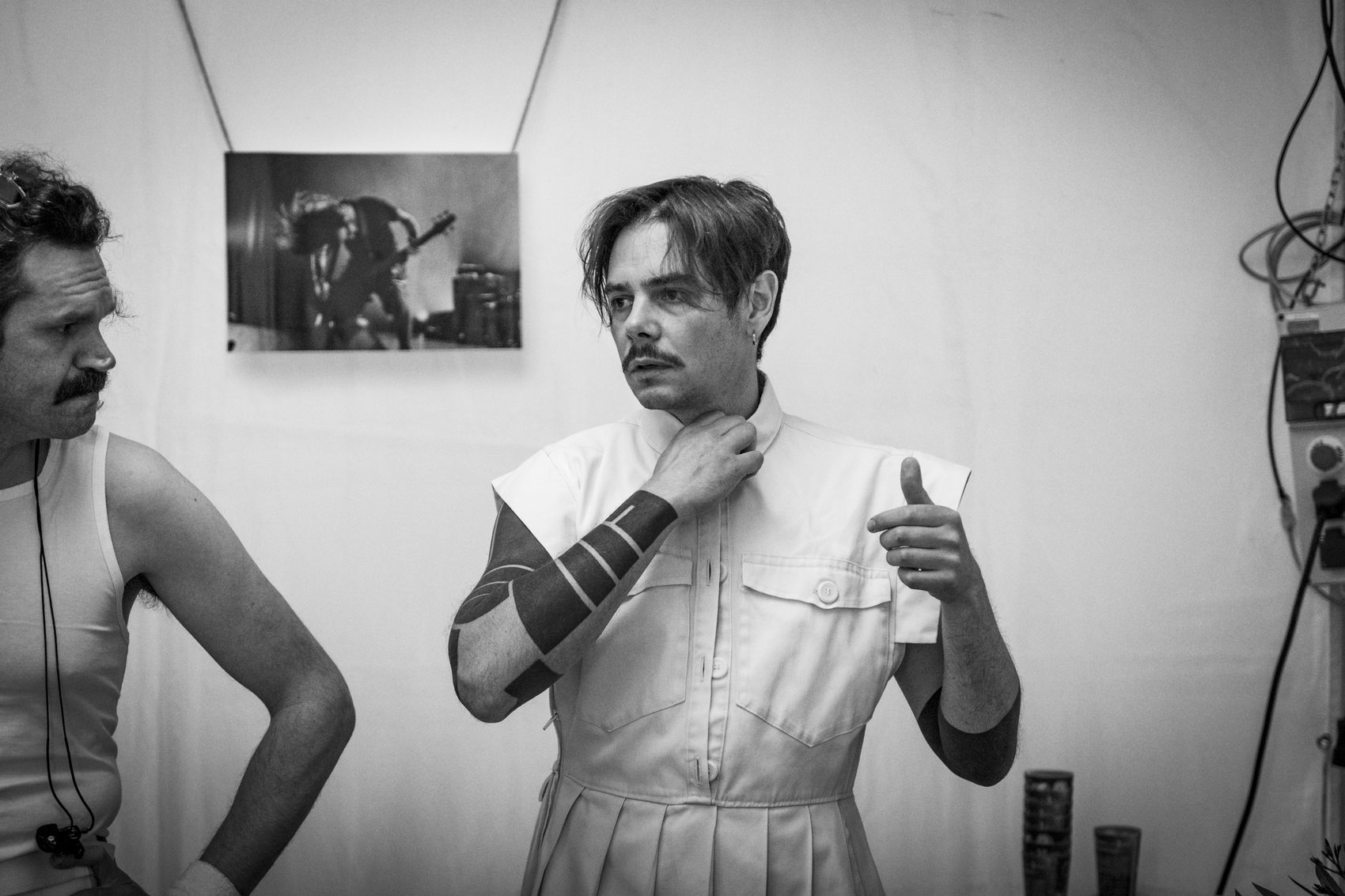 Backstage avant un concert de Cachemire, photographie documentaire en coulisses